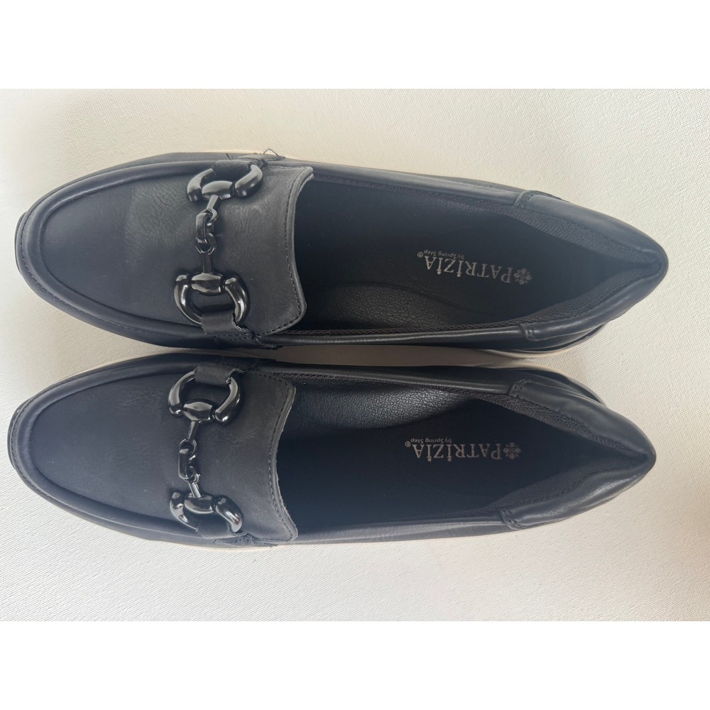 Patrizia by Spring Step Annaliese Black Horsebit Platform Loafers EU 37 Sz 7